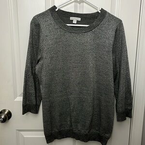Women’s NY&Company Sweater - Large, Silver. 3/4 Sleeve.